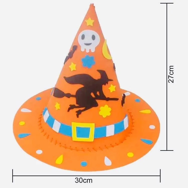 Czapki 27cm Halloween pomarańczowe stożkowate