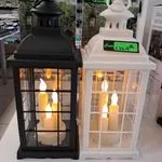 Lampka LED w kształcie latarni czarno-biała
