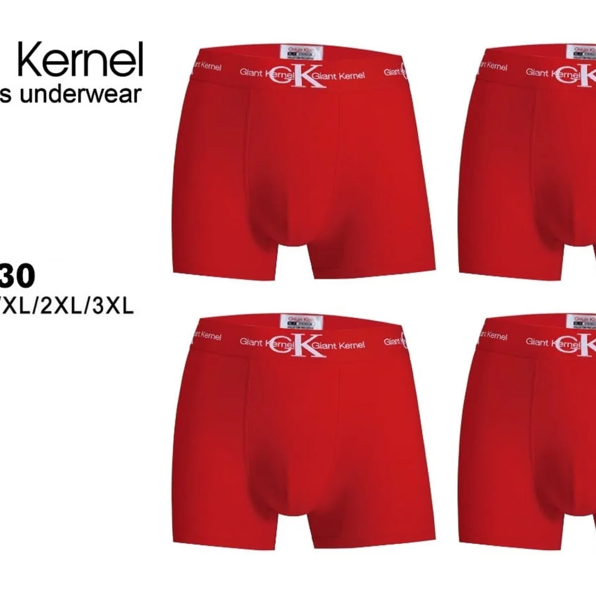 Bielizna męska Giant Kernel bokserki czerwone M-L-XL-XXL