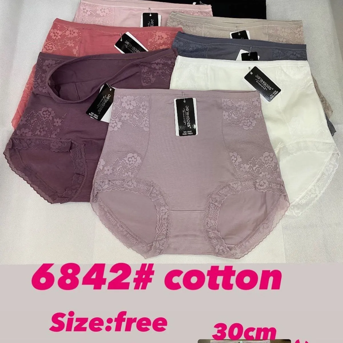 Majtki damskie bawełniane mix kolorów 6842# Size Free 30cm