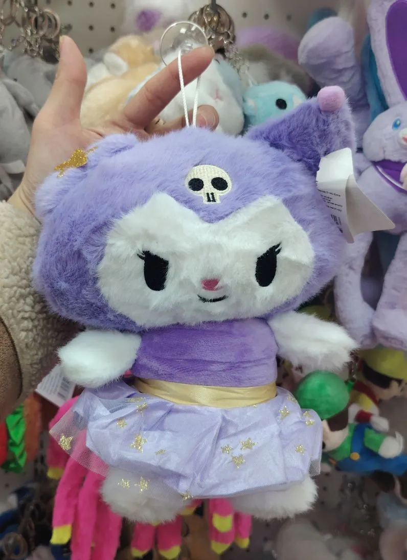 Maskotka Pluszowa Kuromi 25cm Fioletowa z Czaszka