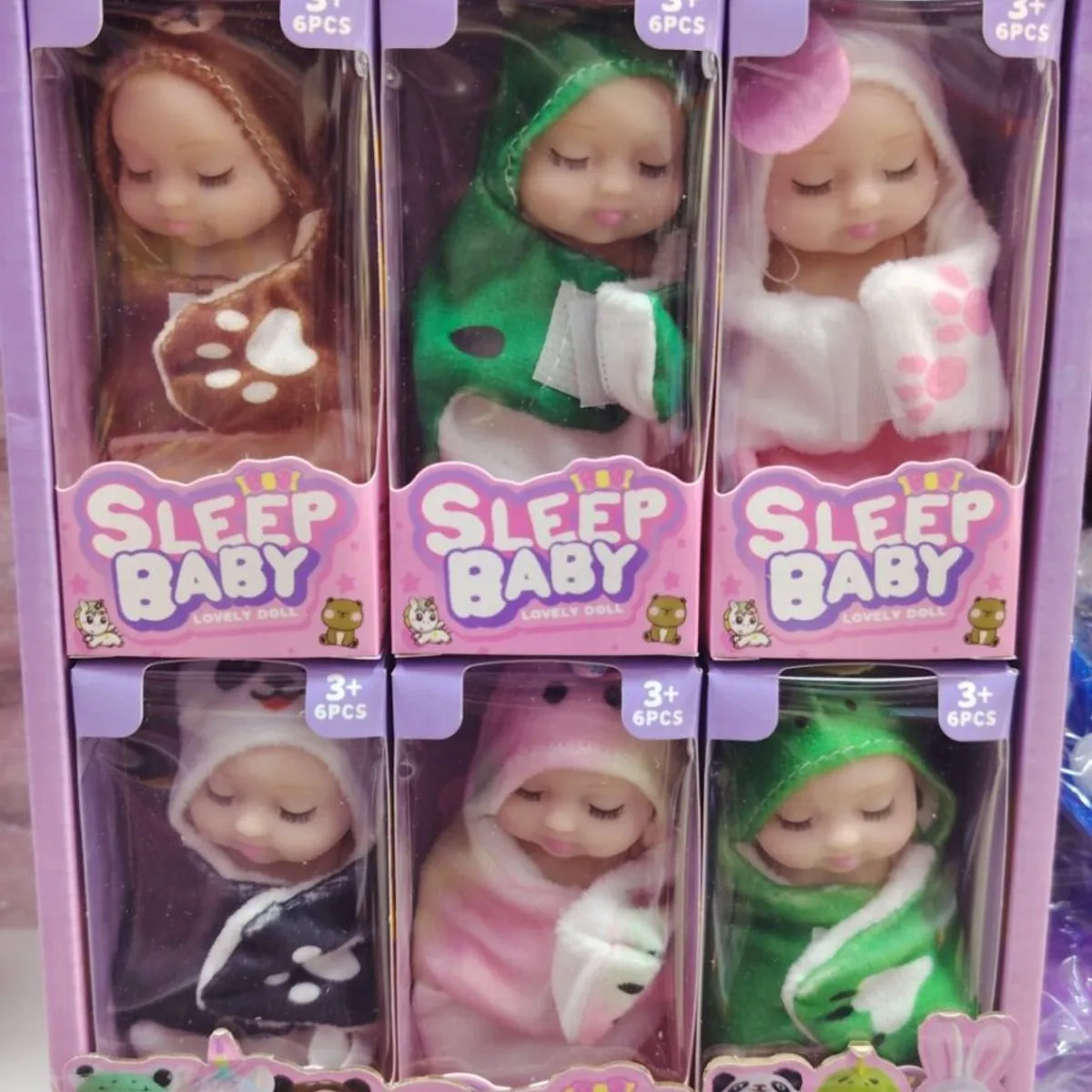 Zabawki Lalka Sleep Baby zestaw 6 szt w opakowaniu
