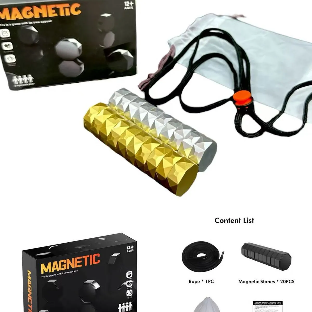 Zabawki Magnetic 20 PCS - 1 Rope + 20 Magnetycznych Kamieni