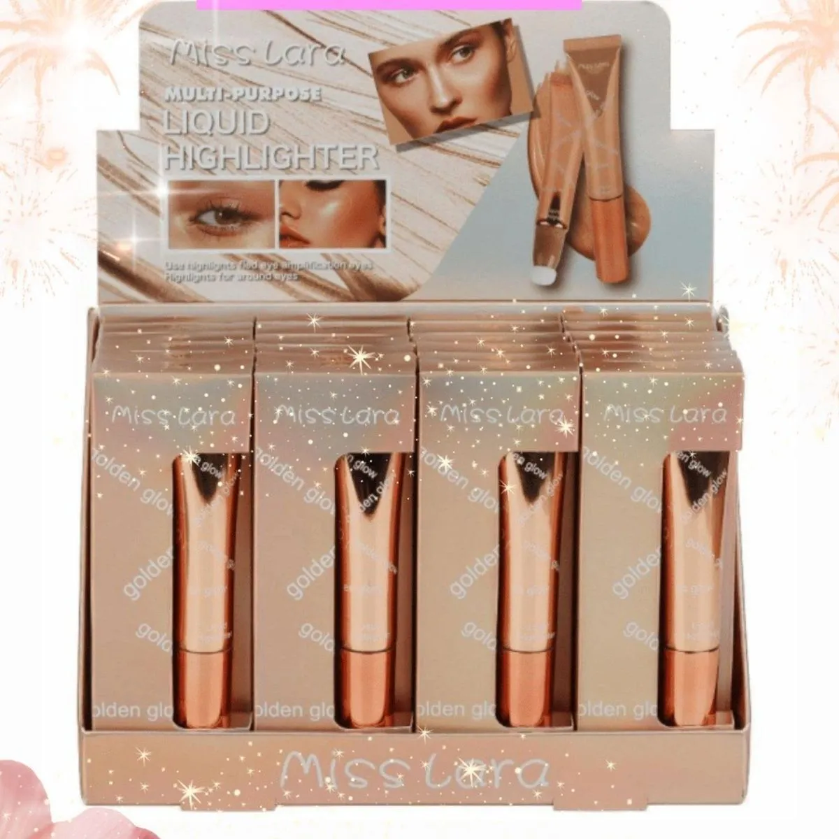 Miss Lara Liquid Glow Highlighter złoty 24 szt/opak.
