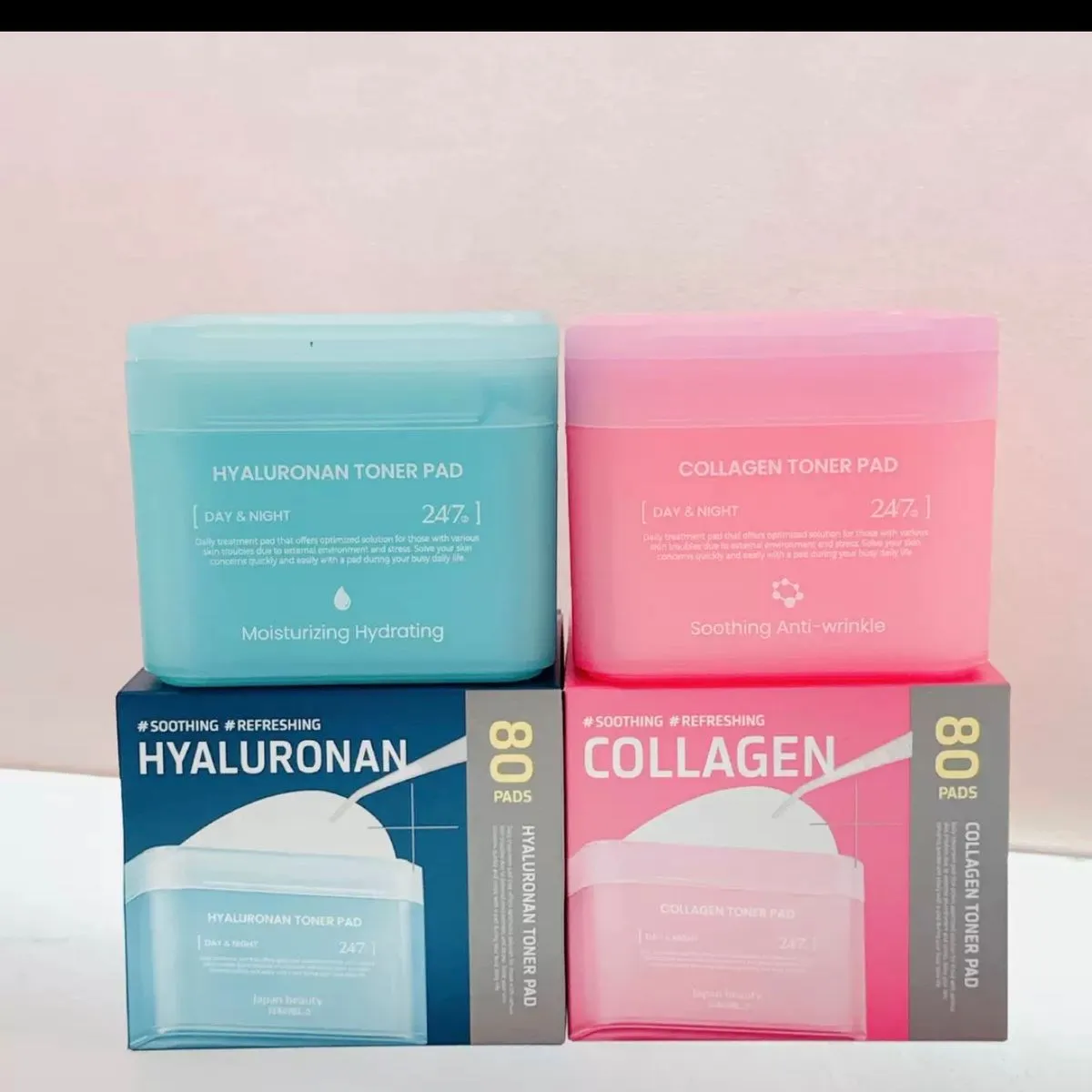 Toner Pady Hyaluron + Collagen 80 szt Day & Night