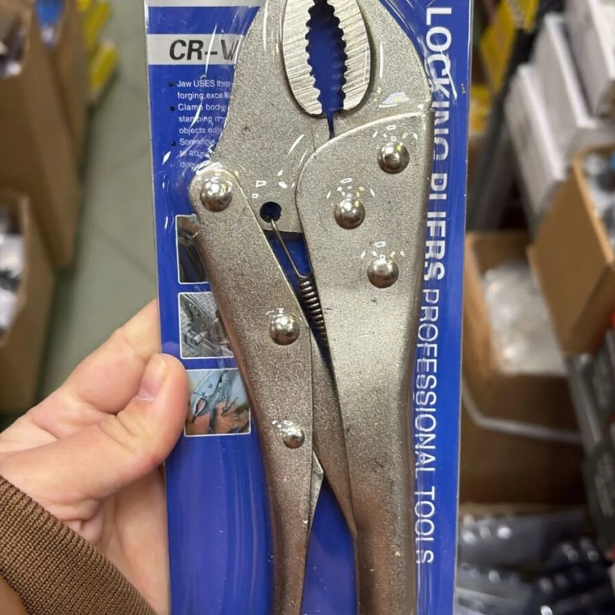 Szczypce zaciskowe stalowe 10" JIEWEI CR-V Locking Pliers