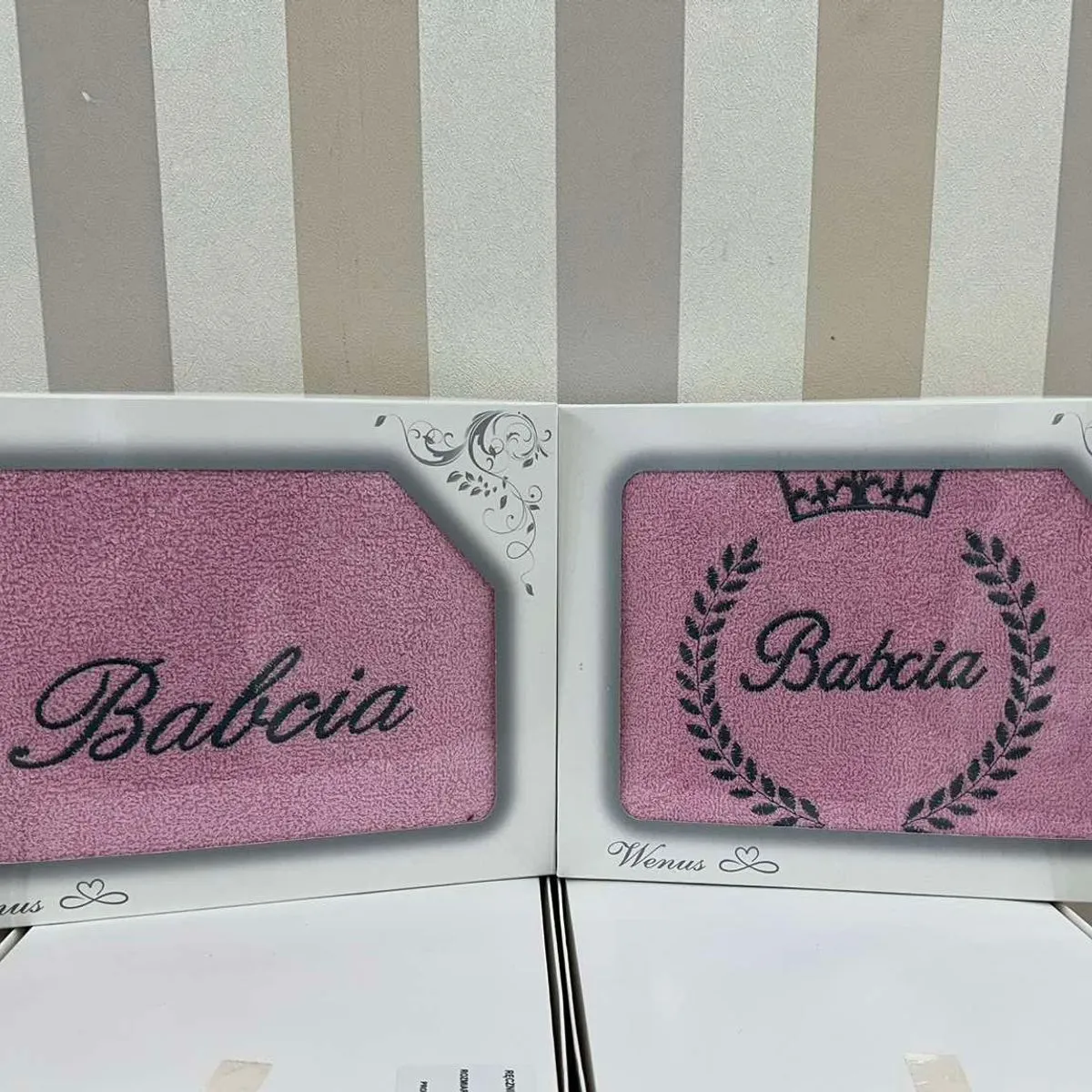 Ręczniki Bawełna Babcia&Dziadka 70/140 Babcia Różowy