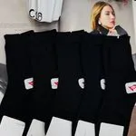 Skarpetki damskie czarne z logo V