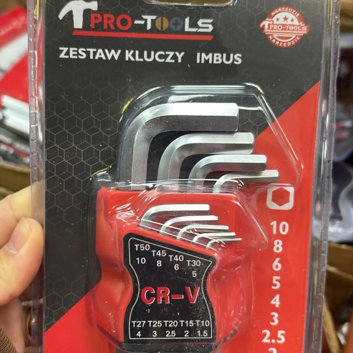 Zestaw kluczy imbusowych Pro Tools 1.5-10mm 8 szt