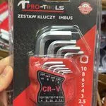 Zestaw kluczy imbusowych Pro Tools 1.5-10mm 8 szt