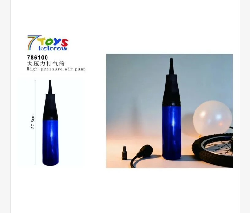 Pompka Ręczna do Balonów 27 cm Niebieska