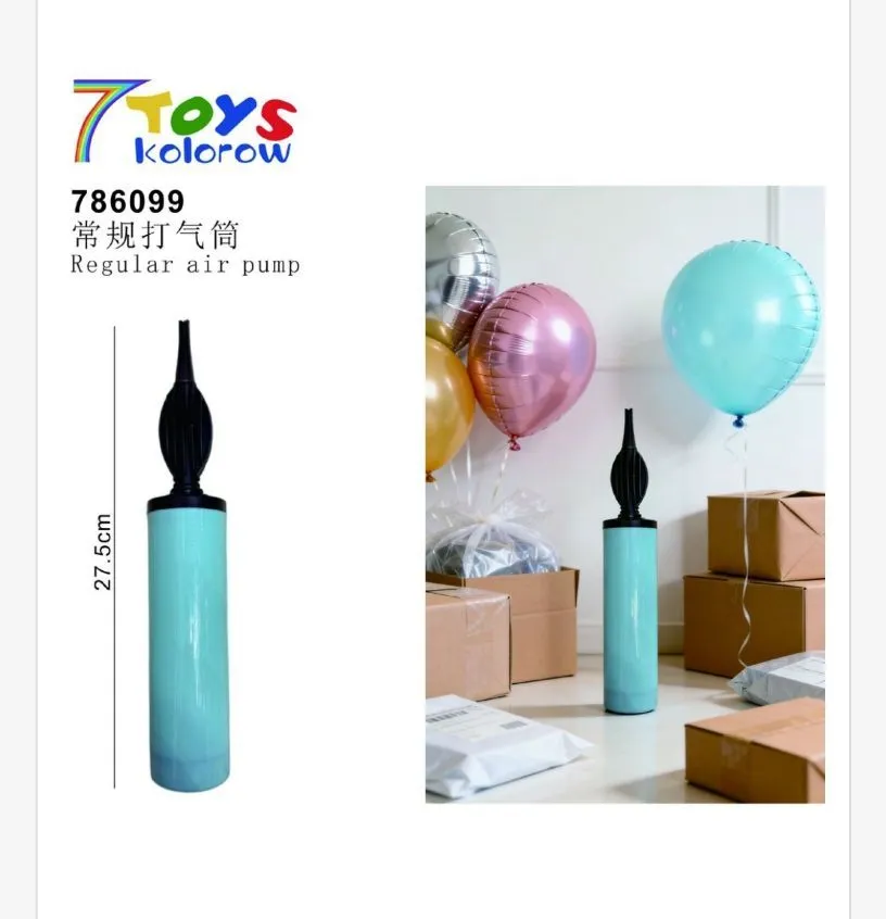 Pompka Ręczna do Balonów 27 cm Turkusowa