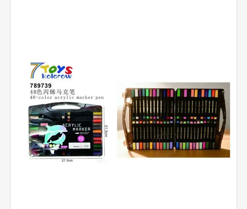 Zestaw Markerów Akrylowych 48 Kolorów 78973