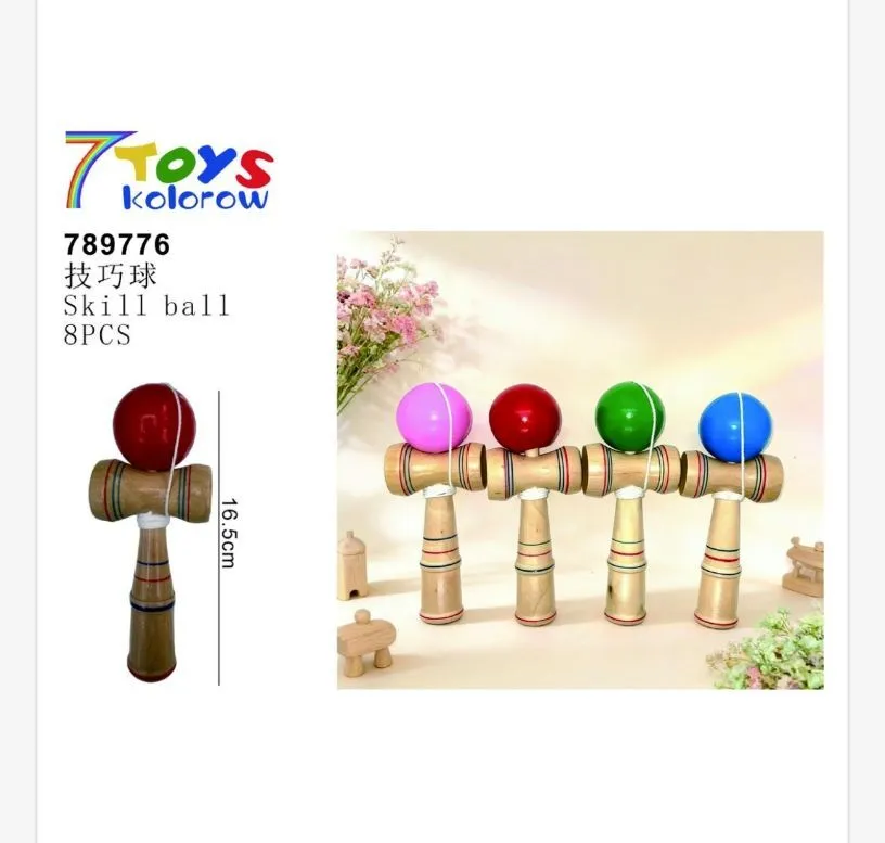 Zabawki Drewniane Kendama 7 Colors 15cm