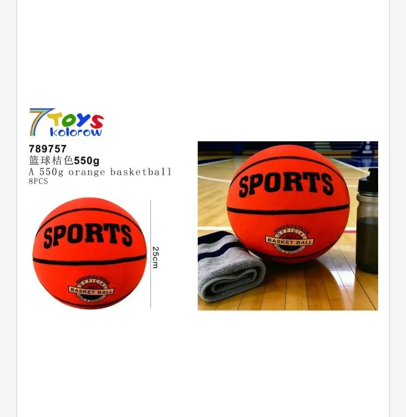 Piłka do koszykówki 25 cm 550 g pomarańczowa