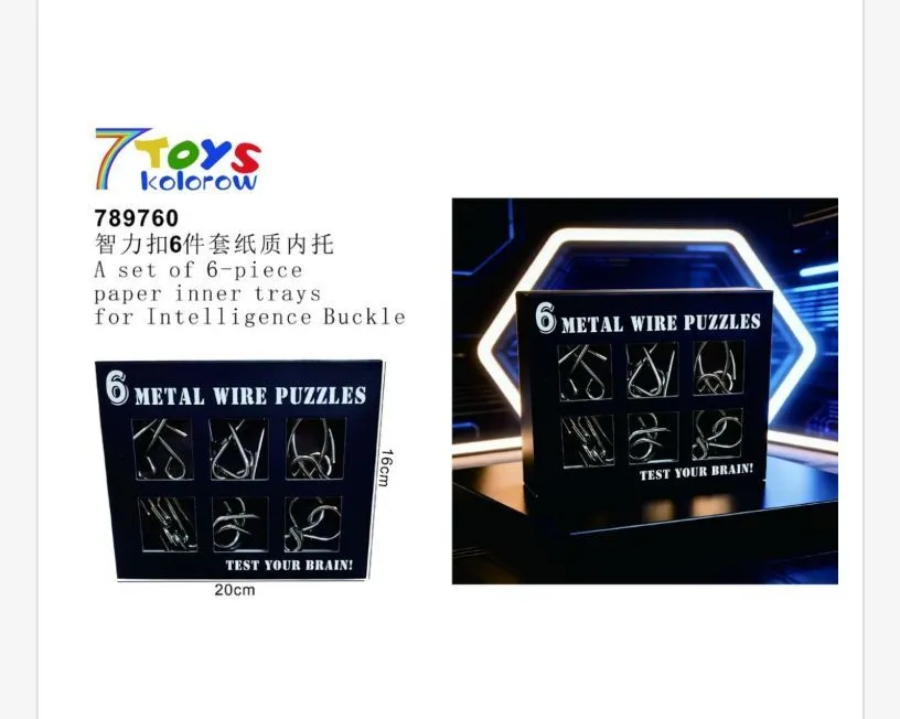 Zestaw 6 Metalowych Giętek Logicznych Wire Puzzles