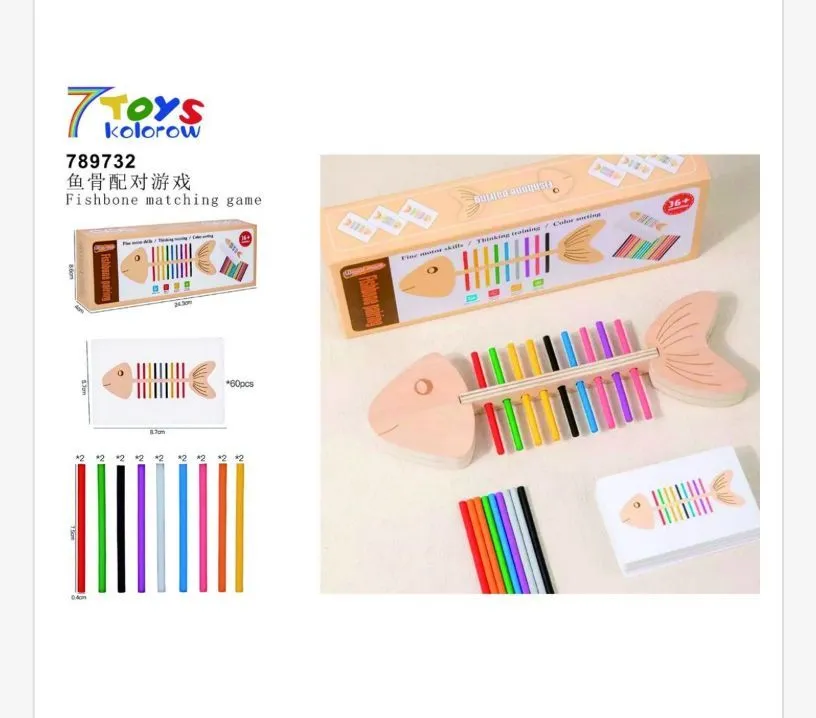 Zabawki Fishbone Matching Game 7Toys