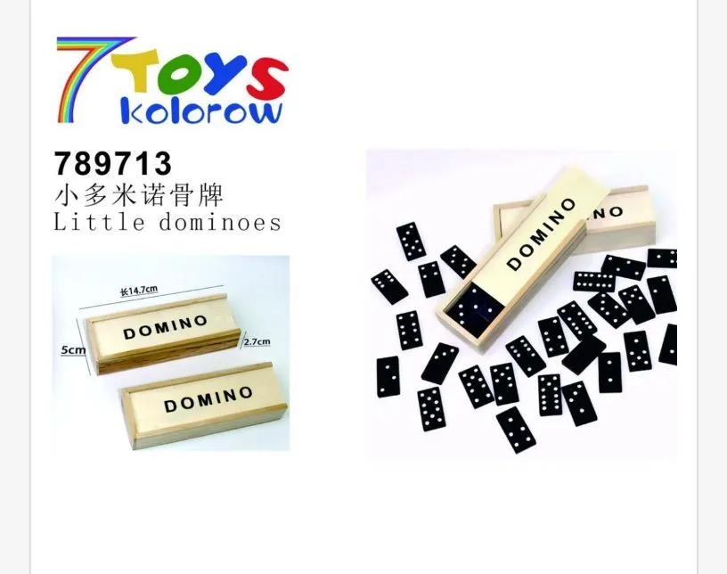 Zabawki Domino Mini 18x5x2 cm 7Toys Kolorow