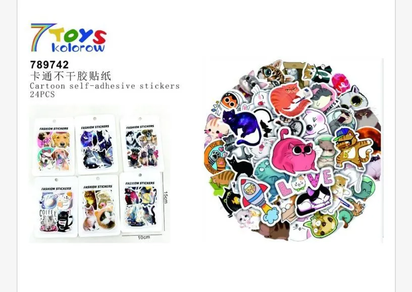 Naklejki Cartoon 7Toys 24 szt. Zestaw