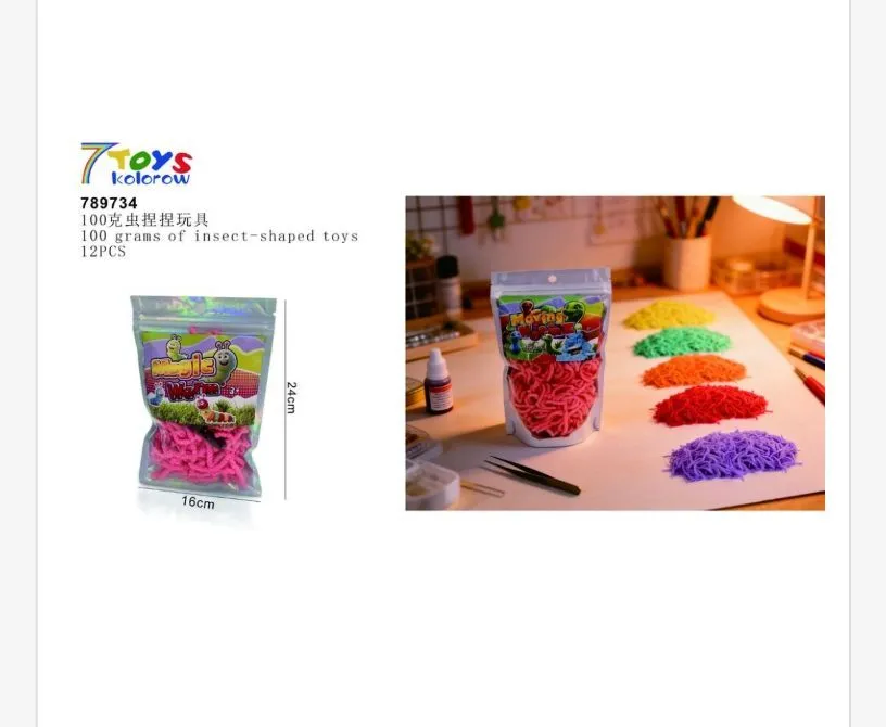 Zabawka antystresowa 7TOYS robak 100g 12szt/op