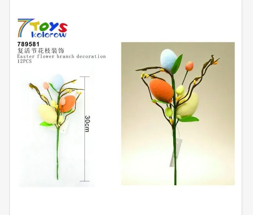 Ozdoby Wielkanocne Gałązka Jajka 33cm