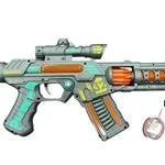 Pistolet na kulki HF-2058 szary z zielenią i pomarańczem