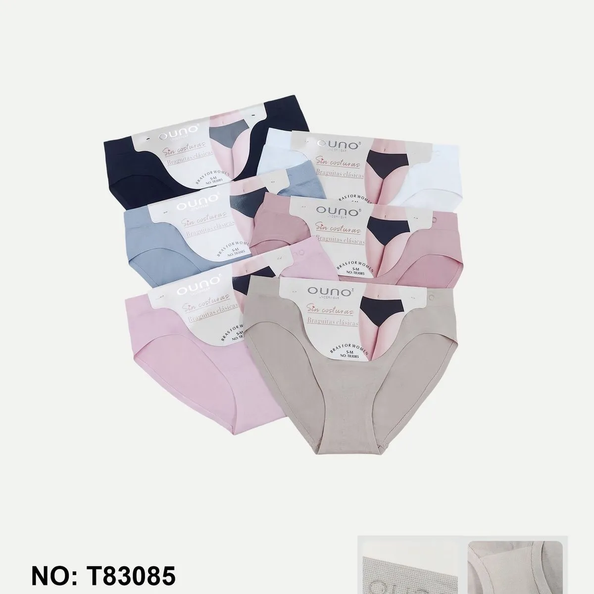 Majtki damskie Ouno S-M-L-XL, 6 kolorów, 24 szt