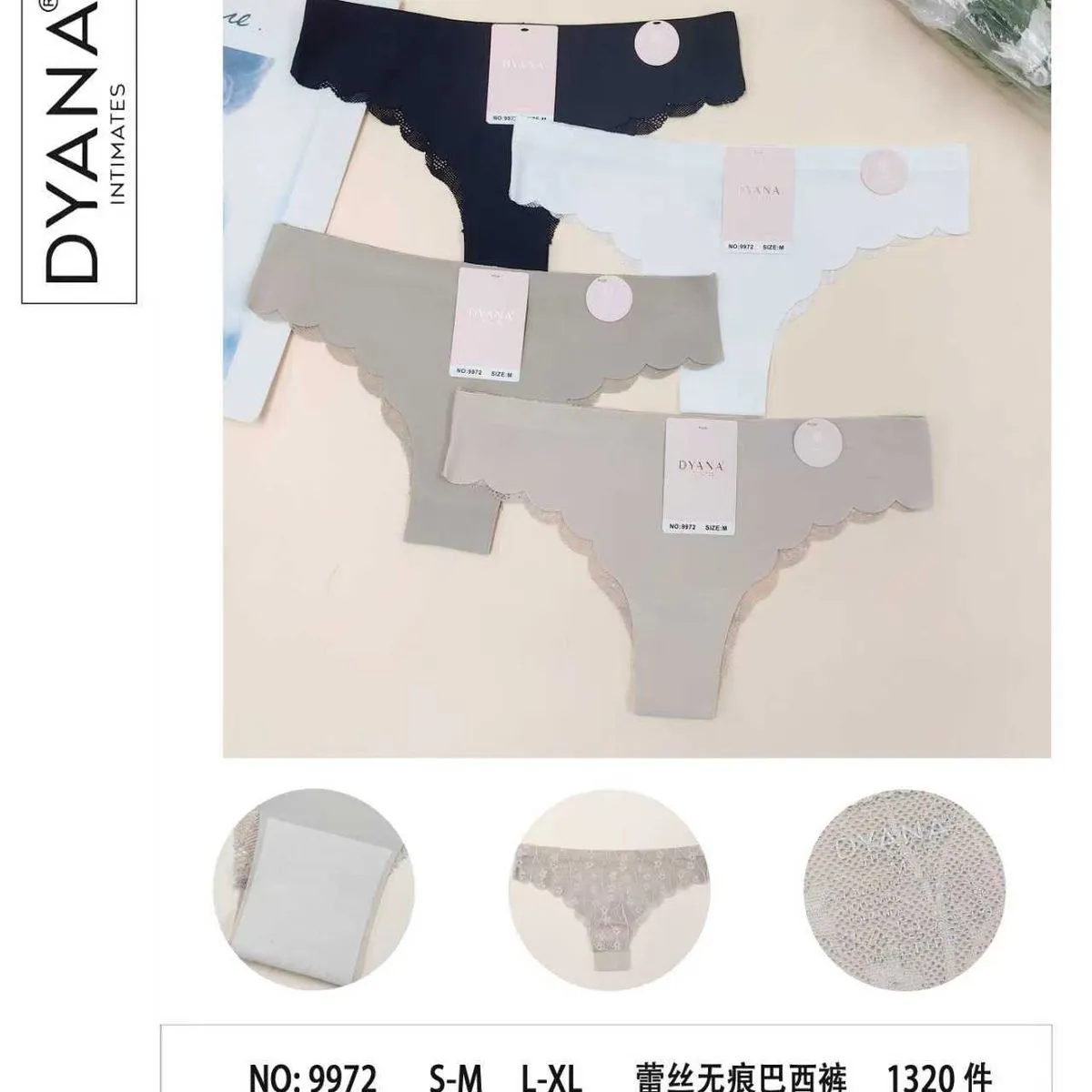 DYNANITES Majtki damskie stringi S-M-L XL 3 szt