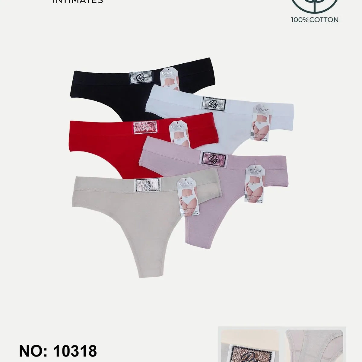 Majtki damskie Dyanana 100% bawełna S-M-L-XL