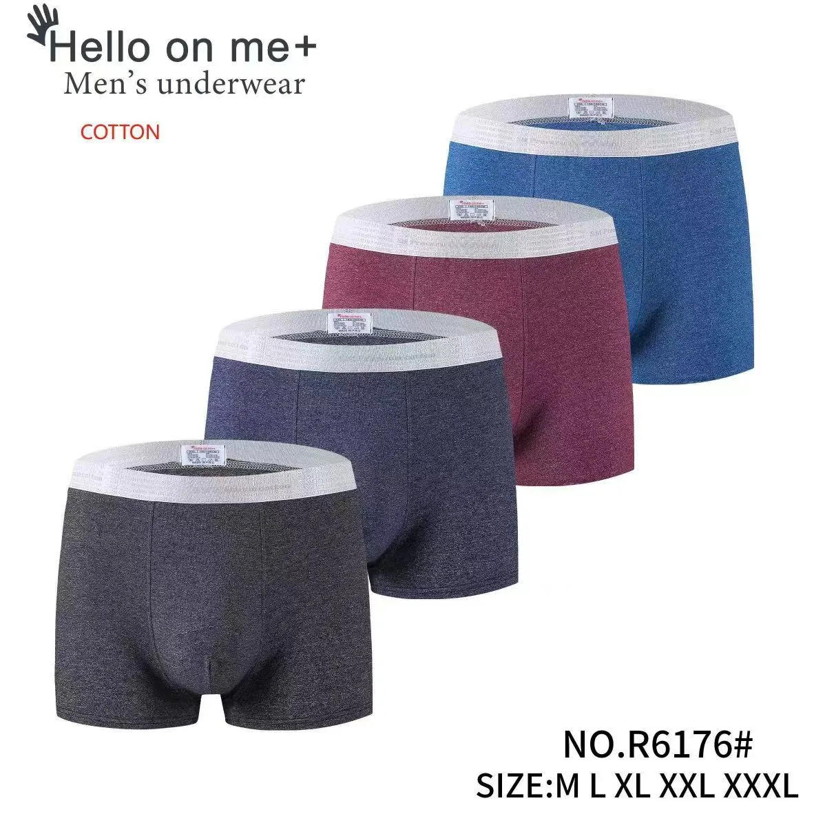 Bokserki męskie bawełniane rozmiary M-L-XL-XXL-XXL NO.R6176