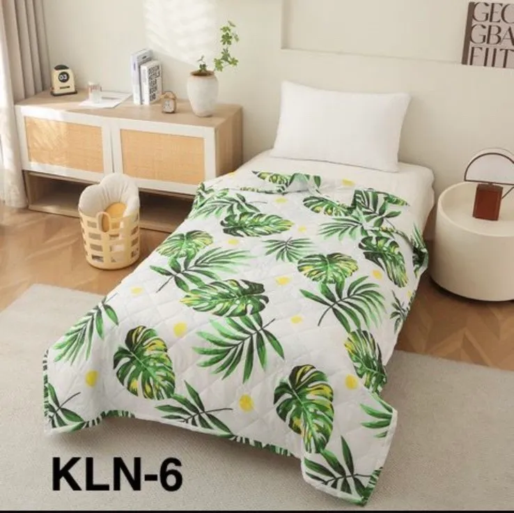 Kołdry Letnie 160/200 z motywem liści monstery KLN-6