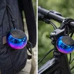 Głośnik Bluetooth kulisty niebieski z metalicznym połyskiem
