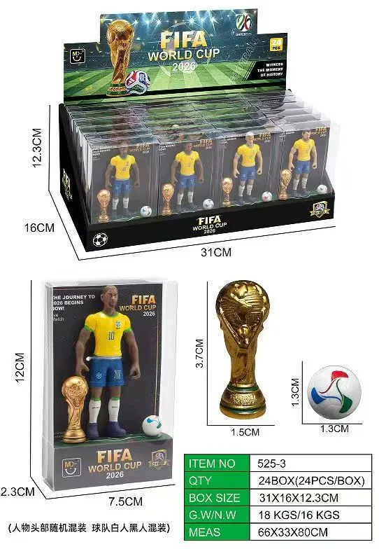 Zestaw FIFA World Cup 2022 - Figurka piłkarza, puchar, piłka
