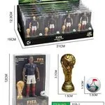 Figurki piłkarzy FIFA World Cup 2022 z trofeum i piłką