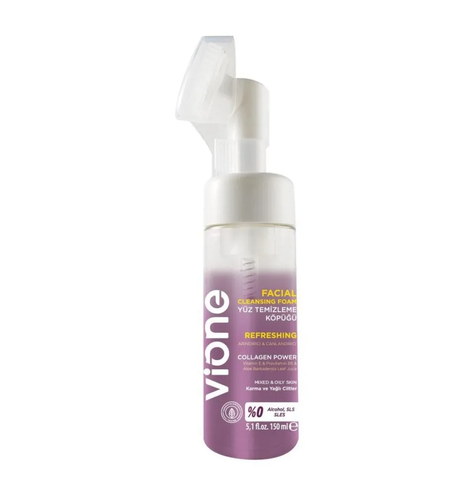 Pianka do twarzy Vione 150ml z silikonową szczoteczką Collagen