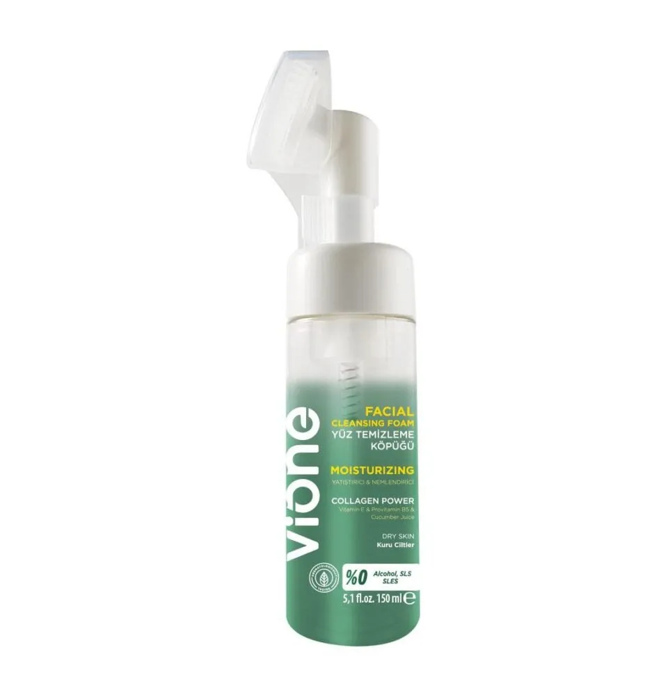 Pianka do Twarzy Vione 150ml z Kolagenem i Szczoteczką Silikonową
