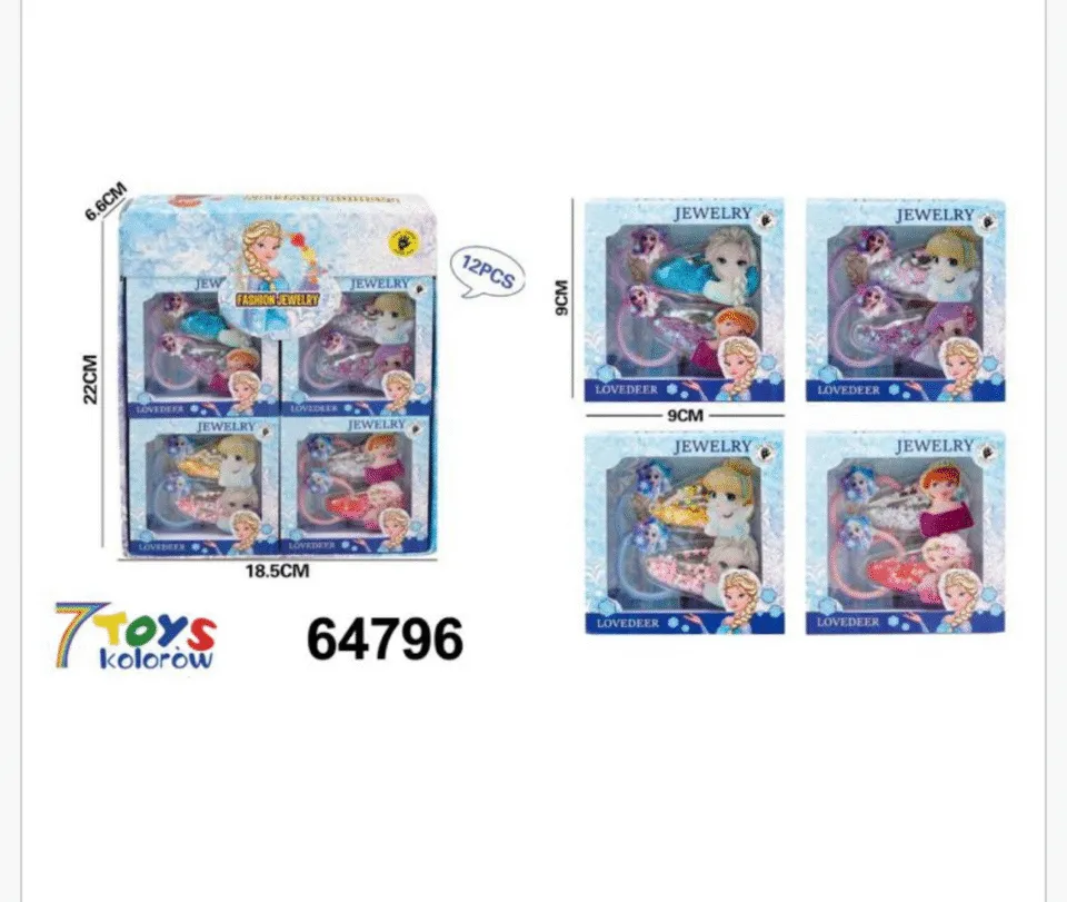 Zestaw Koraliki i Biżuteria do Włosów LOVEDEER 12 szt. 9x9cm