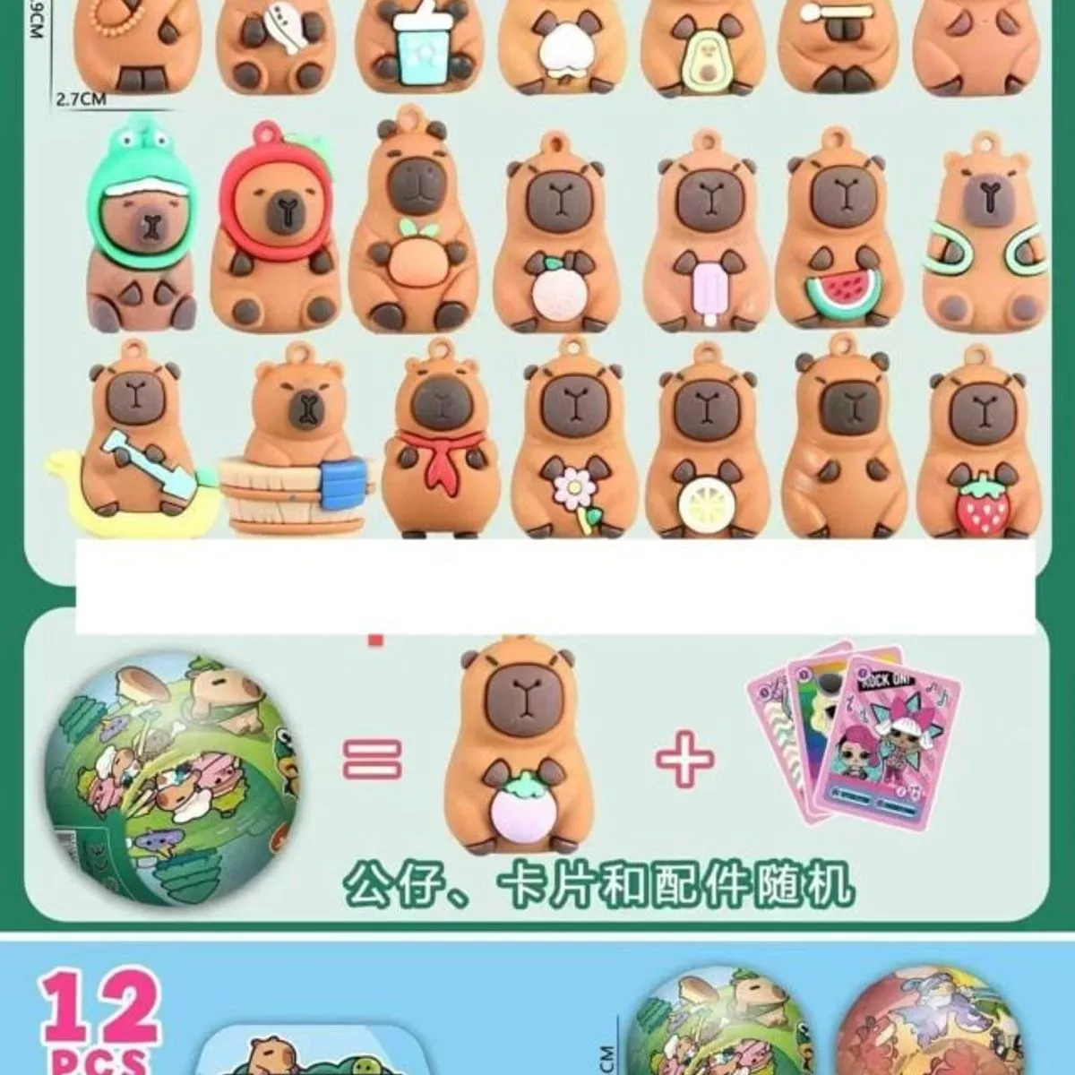Kula Figurki Capybara Go! 9.5cm Niespodzianka 12 szt