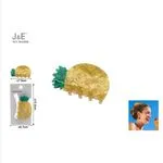 Klamra do włosów Ananas 7,5cm J&E żółto-zielona 12 szt.