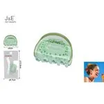 Klamra do włosów J&E Kiwi 5cm zielona transparentna