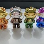 Brelok Miś Astronauta Metaliczny Mix Kolorów 12szt