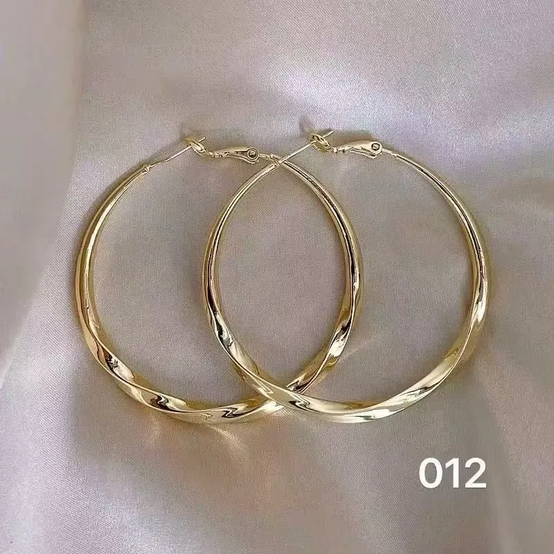 Kolczyki damskie hoop złote