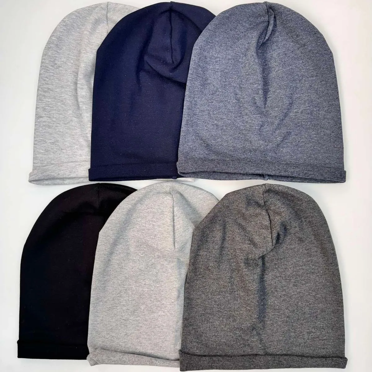 Czapki męskie beanie szare, granatowe, czarne