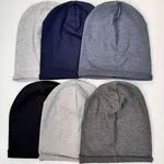 Czapki męskie beanie szare, granatowe, czarne