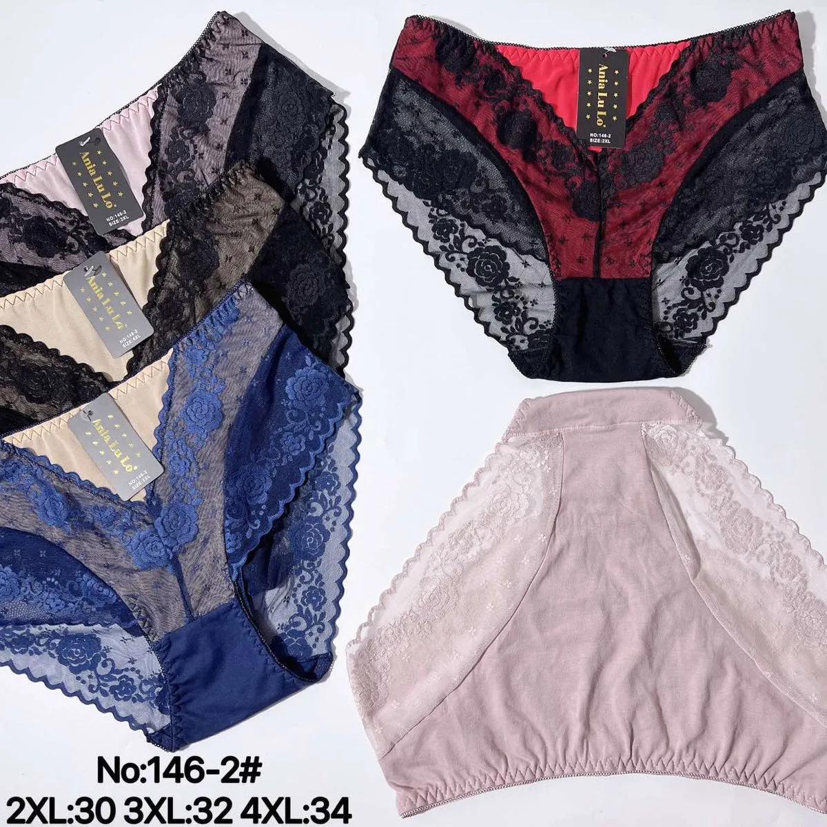 Majtki damskie koronkowe No.146-2 rozmiary 2XL-4XL