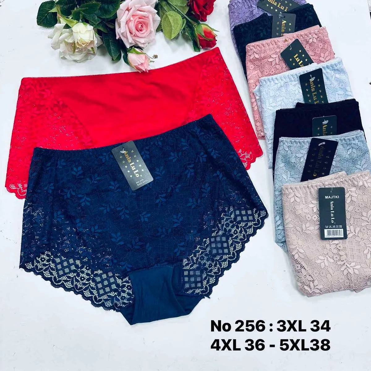 Majtki damskie koronkowe No 256 3XL-5XL