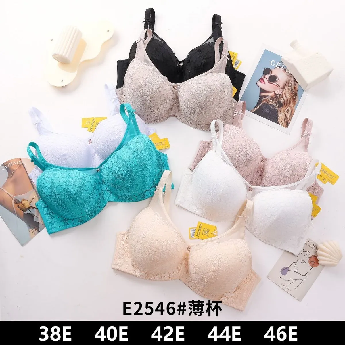 Biustonosz damski push-up E2546 rozmiary 38E-46E