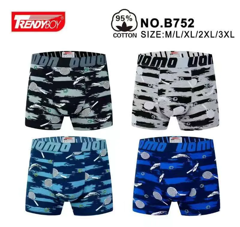 Bielizna męska TrendyBoy 4 szt bawełna M/L/XL/2XL/3XL