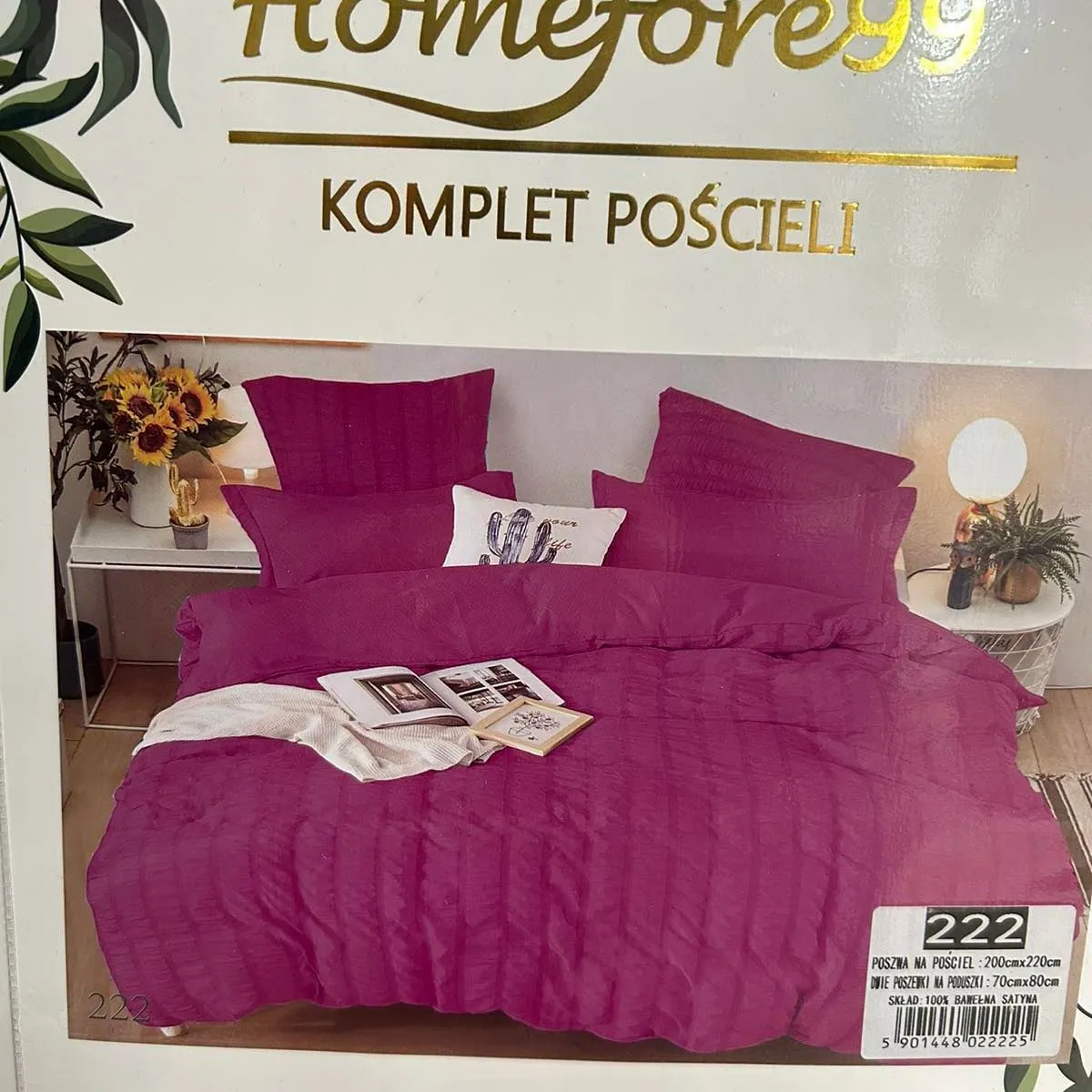Komplet pościeli 3cz. Homefore99 160x200cm fioletowy