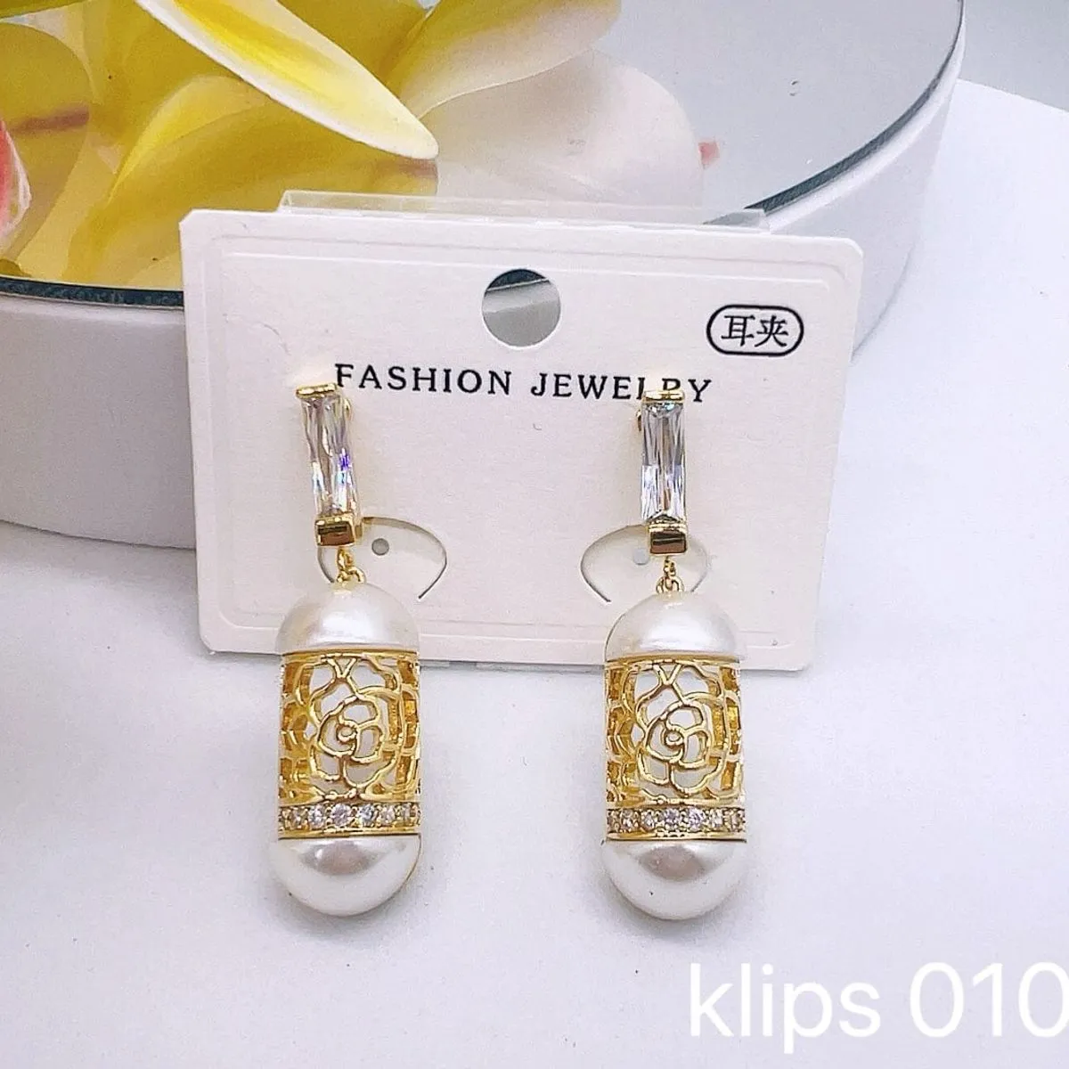Kolczyki damskie klipsy FASHION JEWELRY 010